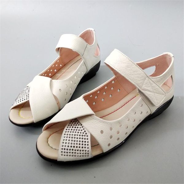 summer genuine leather hollow mother shoes fish mouth sandals female non-slip breathable soft bottom flats large size35-43, Black
summer genuine leather hollow mother shoes fish mouth sandals female non-slip breathable soft bottom flats large size35-43, Black