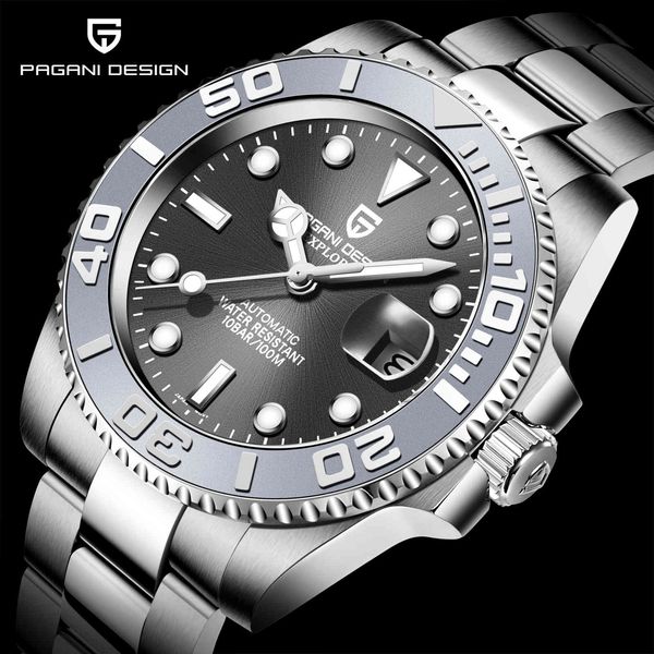 watch pagani design men automatic sapphire luxury mechanical wristwatch stainless steel waterproof mekaniska klockor, Slivery;brown
watch pagani design men automatic sapphire luxury mechanical wristwatch stainless steel waterproof mekaniska klockor, Slivery;brown