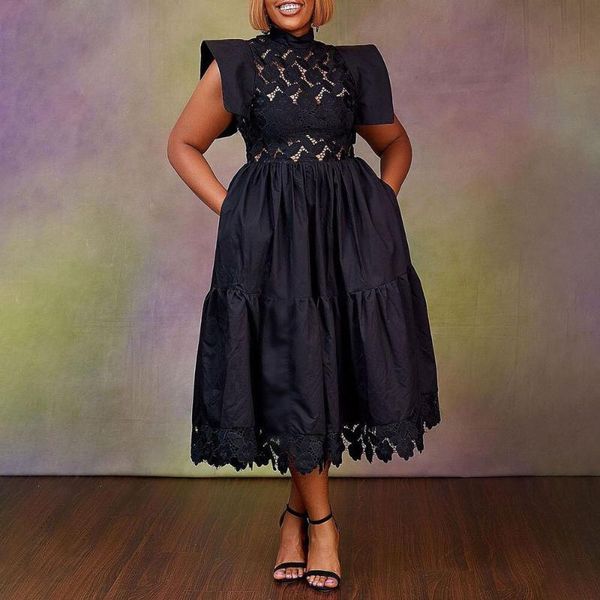ethnic clothing dress 2021 summer solid color mid-length women's temperament commute lace hollow out high waist african, Red
ethnic clothing dress 2021 summer solid color mid-length women's temperament commute lace hollow out high waist african, Red