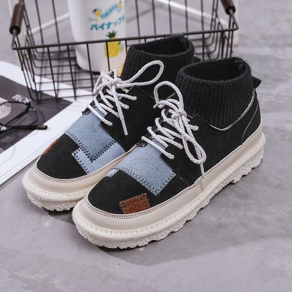 dress shoes fashion autumn and winter women's boots korean casual students shoes trend thick bottom plus velvet warm martin women, Black
dress shoes fashion autumn and winter women's boots korean casual students shoes trend thick bottom plus velvet warm martin women, Black