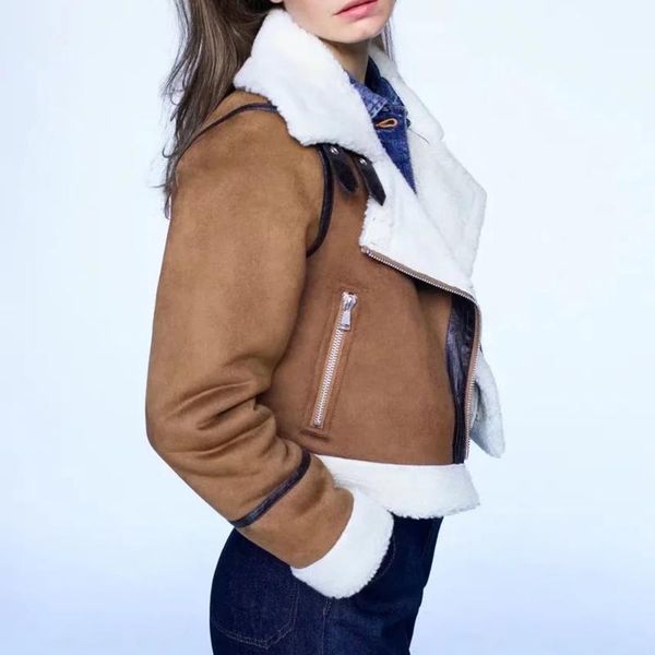 women's jackets xikom 2021 winter vintage warm solid fur & faux slim jacket female casual coat streetwear long sleeve parkas chic top, Black;brown
women's jackets xikom 2021 winter vintage warm solid fur & faux slim jacket female casual coat streetwear long sleeve parkas chic top, Black;brown