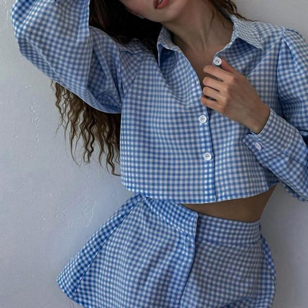 women's tracksuits boozrey 2021 y2k women shorts set puff sleeve crop shirt and wide leg two pieces suit summer loungewear short kit, Gray
women's tracksuits boozrey 2021 y2k women shorts set puff sleeve crop shirt and wide leg two pieces suit summer loungewear short kit, Gray