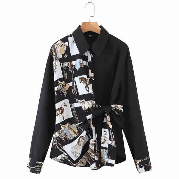women's blouses & shirts vintage women patchwork printing lace up blouse female long sleeve shirt casual lady loose blusas s8715, White
women's blouses & shirts vintage women patchwork printing lace up blouse female long sleeve shirt casual lady loose blusas s8715, White