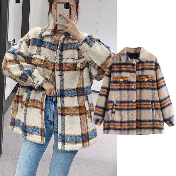women's jackets 2021 women autumn winter lattice textured coat turn-down collar single breasted long lady streetwear outerwear, Black;brown
women's jackets 2021 women autumn winter lattice textured coat turn-down collar single breasted long lady streetwear outerwear, Black;brown