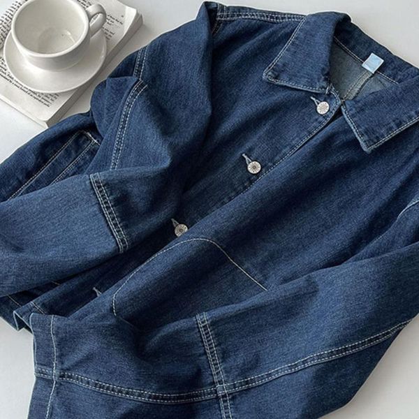 women's jackets autumn blue jeans jacket femme fashion turn-down collar long sleeve straight loose coat women cotton, Black;brown
women's jackets autumn blue jeans jacket femme fashion turn-down collar long sleeve straight loose coat women cotton, Black;brown