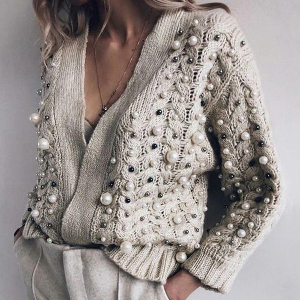 women's knits & tees beading designer cardigan women sweater winter autumn 2021 fashion brand knitted female outwear warm diamond casua, White
women's knits & tees beading designer cardigan women sweater winter autumn 2021 fashion brand knitted female outwear warm diamond casua, White