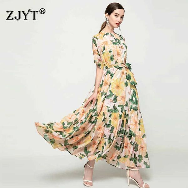 europe style fashion summer runway short sleeve floral print bohemian long chiffon dress women elegant maxi party robe 210601, Black;gray
europe style fashion summer runway short sleeve floral print bohemian long chiffon dress women elegant maxi party robe 210601, Black;gray