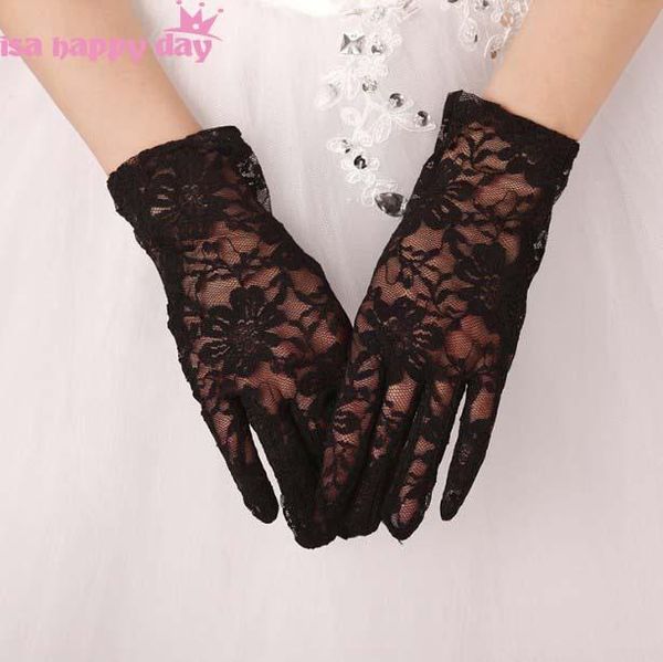bridal gloves ivory red black elegant lace full finger short wedding accessories wrist length, White
bridal gloves ivory red black elegant lace full finger short wedding accessories wrist length, White