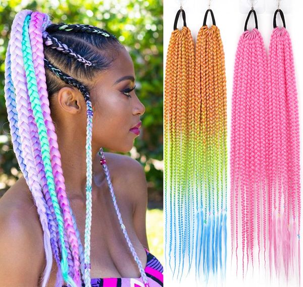 ombre senegalese twist hair crochet braids 24 inch 16 roots/pack synthetic braiding hair for women grey blue pink color, Black 
ombre senegalese twist hair crochet braids 24 inch 16 roots/pack synthetic braiding hair for women grey blue pink color, Black