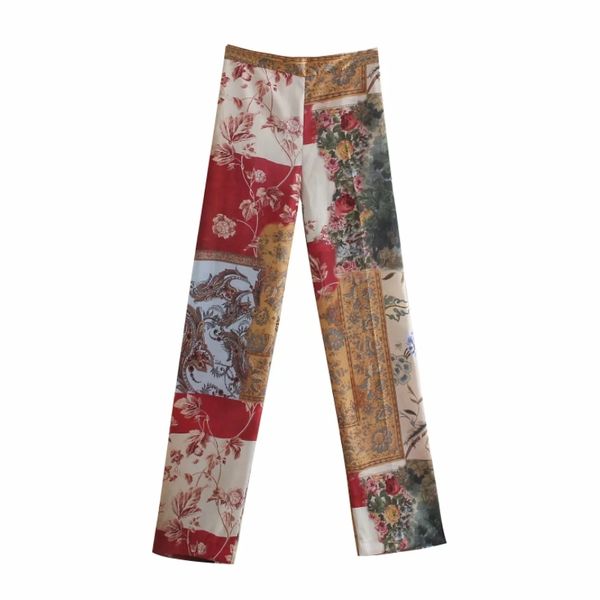 spring women patchwork printing satin straight pants casual lady loose trousers p 210430, Black;white
spring women patchwork printing satin straight pants casual lady loose trousers p 210430, Black;white