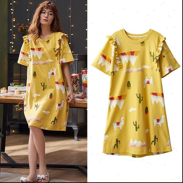 summer cotton 3xl nightdress womens sleepwears cartoon nightgown nightwear plus size home sleep dress, Black;red
summer cotton 3xl nightdress womens sleepwears cartoon nightgown nightwear plus size home sleep dress, Black;red
