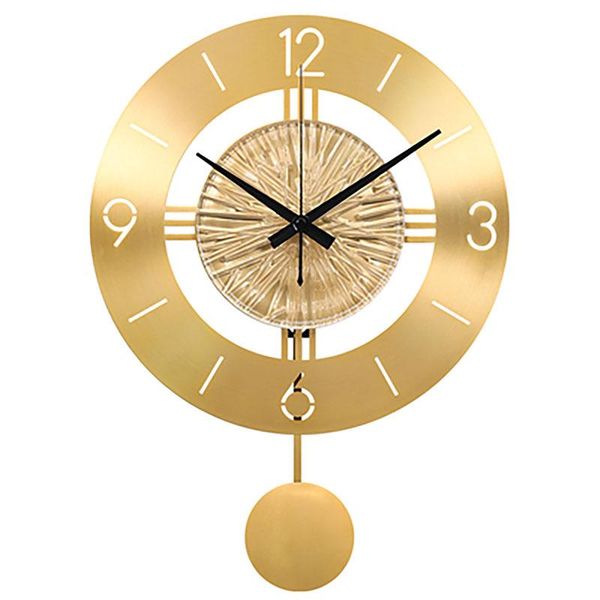 luxury mute brass clock wall for living room quiet wall-watch home decor european american clocks
luxury mute brass clock wall for living room quiet wall-watch home decor european american clocks
