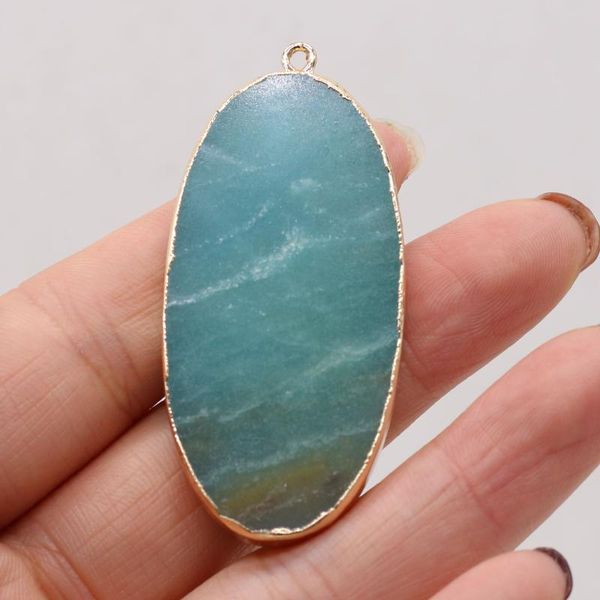 charms natural stone pendant amazonite oval shape 25x53mm for diy jewelry making necklace bracelet earrings gift, Bronze;silver
charms natural stone pendant amazonite oval shape 25x53mm for diy jewelry making necklace bracelet earrings gift, Bronze;silver