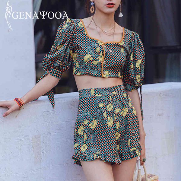 genayooa summer 2 floral two piece set and shorts high waist crop women beach suits fashion 210417, White
genayooa summer 2 floral two piece set and shorts high waist crop women beach suits fashion 210417, White