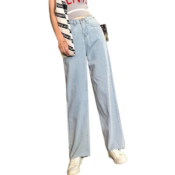 autumn women high-waist trousers loose casual jeans drape straight wide-leg pants feminine women's, Blue
autumn women high-waist trousers loose casual jeans drape straight wide-leg pants feminine women's, Blue