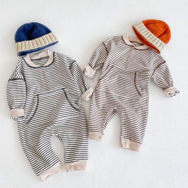 jumpsuits 2021 autumn baby boy cotton romper classic striped jumpsuit long sleeve girl infant big pocket overalls, Blue
jumpsuits 2021 autumn baby boy cotton romper classic striped jumpsuit long sleeve girl infant big pocket overalls, Blue