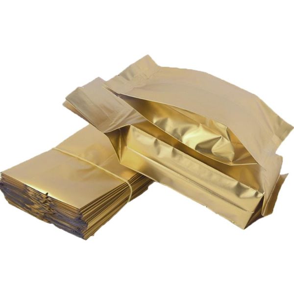100pcs/lot drak gold flat mylar foil organ package bag tear notch recyclable storage for diy baking bread cookies candy bags
100pcs/lot drak gold flat mylar foil organ package bag tear notch recyclable storage for diy baking bread cookies candy bags