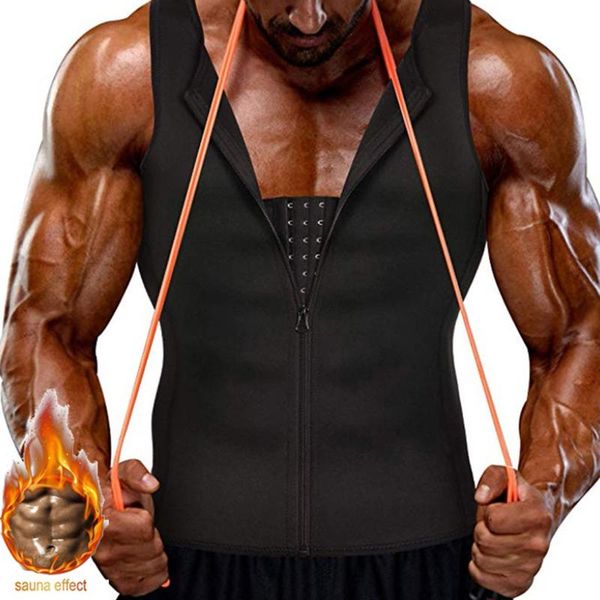 men' tank men slim waist trainer zipper compression sauna sweat corset vest weight loss shapewear gym sport indoor fat burner, White;black
men' tank men slim waist trainer zipper compression sauna sweat corset vest weight loss shapewear gym sport indoor fat burner, White;black
