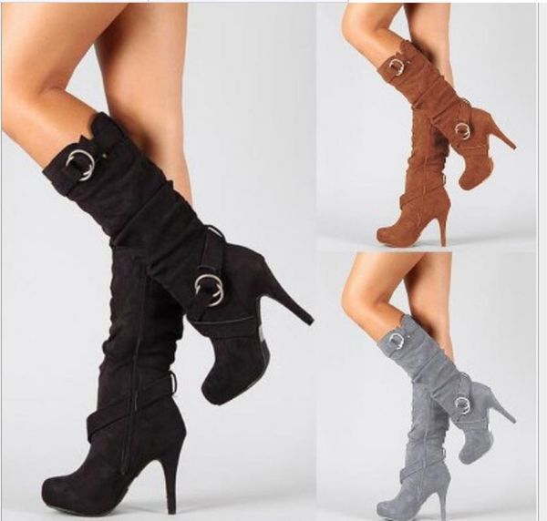 boots women over knee high gladiator thin heels autumn simple plus size shoes booties vintage shoe botas mujer h148, Black
boots women over knee high gladiator thin heels autumn simple plus size shoes booties vintage shoe botas mujer h148, Black