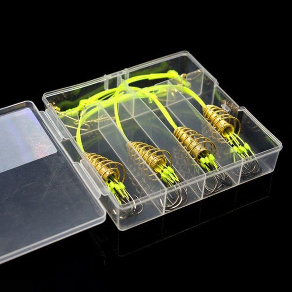 fishing hooks 4 pcs / lot explosion hook lure bait trap feeder cage sharp with stainless steel feathers tackles
fishing hooks 4 pcs / lot explosion hook lure bait trap feeder cage sharp with stainless steel feathers tackles