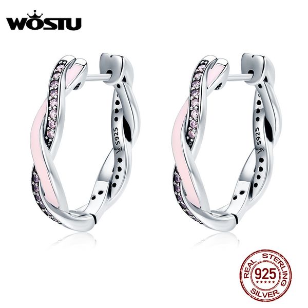 wostu 100% 925 sterling silver twist of fate pink enamel stud earrings for women fine jewelry brincos gift cqe297 220211, Golden;silver
wostu 100% 925 sterling silver twist of fate pink enamel stud earrings for women fine jewelry brincos gift cqe297 220211, Golden;silver