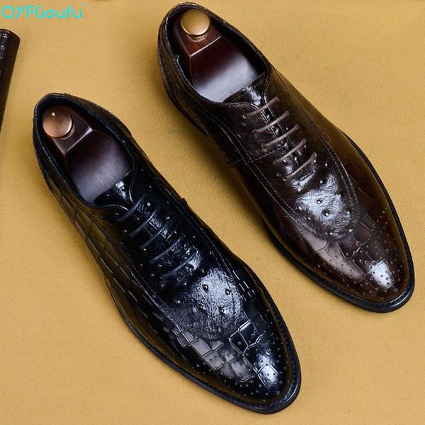dress shoes qyfcioufu luxury mens brogue oxfords genuine cow leather crocodile pattern lace up male formal wedding party us 11.5, Black
dress shoes qyfcioufu luxury mens brogue oxfords genuine cow leather crocodile pattern lace up male formal wedding party us 11.5, Black