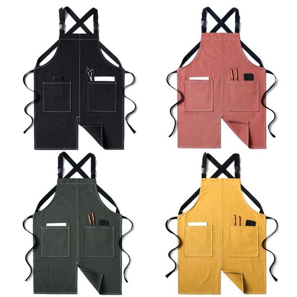 aprons qx2e canvas denim apron cross back adjustable chef multi-pocket sleeveless strap and large pockets
aprons qx2e canvas denim apron cross back adjustable chef multi-pocket sleeveless strap and large pockets