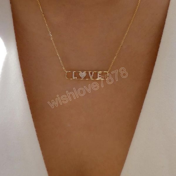 metal love letter full diamond necklace rhinestone diamond clavicle chain factory direct sales, Silver
metal love letter full diamond necklace rhinestone diamond clavicle chain factory direct sales, Silver