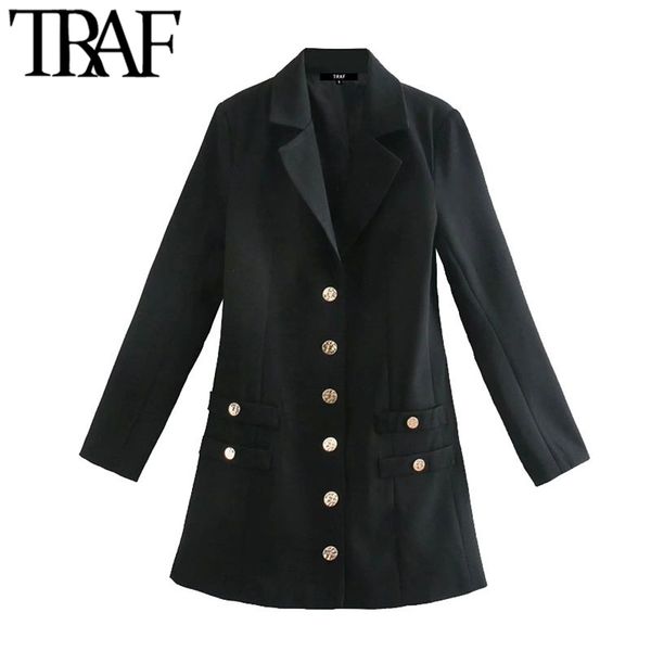women fashion with metal buttons office wear mini dress vintage long sleeve pockets female dresses vestidos mujer 210507, Black;gray
women fashion with metal buttons office wear mini dress vintage long sleeve pockets female dresses vestidos mujer 210507, Black;gray