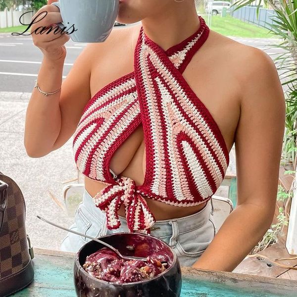 women's tanks & camis backless y2k knitted halter camisole women lace-up striped patchwork crop summer vintage harajuku bustier cut, White
women's tanks & camis backless y2k knitted halter camisole women lace-up striped patchwork crop summer vintage harajuku bustier cut, White