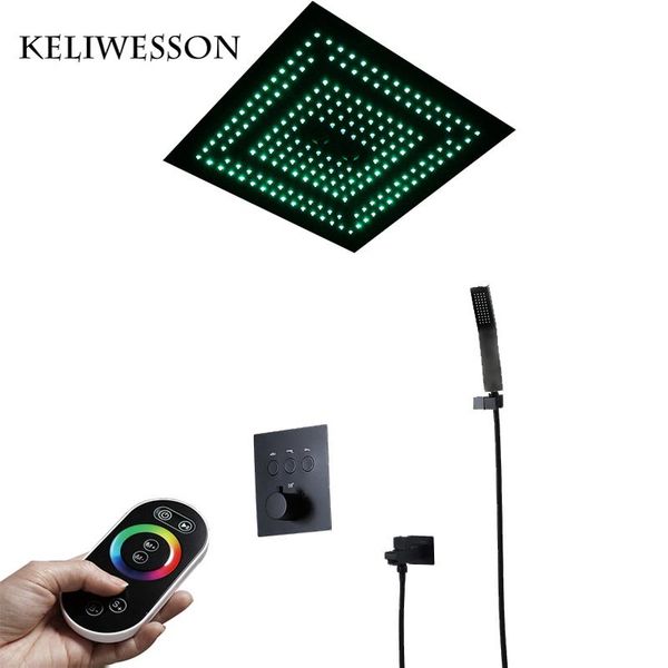 remote control light led shower head rainfall black brass thermostatic faucetss valve jets showers 16 inch bathroom sets
remote control light led shower head rainfall black brass thermostatic faucetss valve jets showers 16 inch bathroom sets