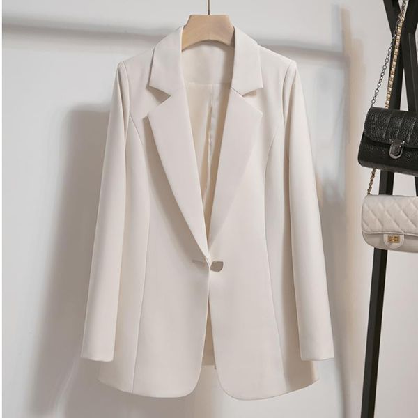 women's suits & blazers fashion one button up collared loose baggy beige female blazer office lady elegant women spring autumn clothes, White;black
women's suits & blazers fashion one button up collared loose baggy beige female blazer office lady elegant women spring autumn clothes, White;black
