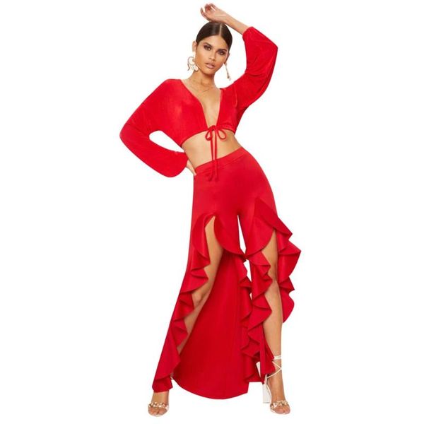 women's pants & capris irregular double ruffles high slit wide leg trousers fashion women waist hollow out flare pant 3 colors pantal, Black;white
women's pants & capris irregular double ruffles high slit wide leg trousers fashion women waist hollow out flare pant 3 colors pantal, Black;white