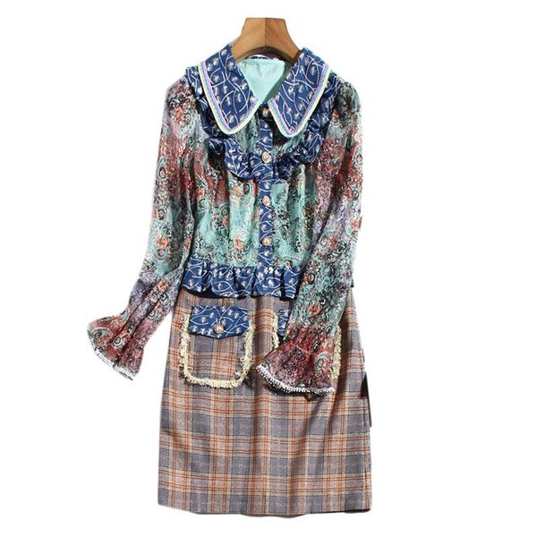 casual dresses designer spring autumn women's denim embroidery lapel print lace stitching plaid vintage fashion mini dress, Black;gray
casual dresses designer spring autumn women's denim embroidery lapel print lace stitching plaid vintage fashion mini dress, Black;gray