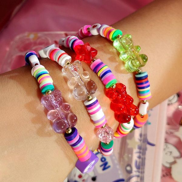 beaded, strands harajuku rainbow colorful gummy bear clay beaded bracelets for women girls y2k yin yang evil eye string bead elastic wristba, Black
beaded, strands harajuku rainbow colorful gummy bear clay beaded bracelets for women girls y2k yin yang evil eye string bead elastic wristba, Black