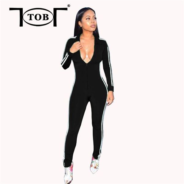 women's jumpsuits & rompers tob 3 colors casual white stripe jumpsuit women front zipper long sleeve patchwork slim hd254, Black;white
women's jumpsuits & rompers tob 3 colors casual white stripe jumpsuit women front zipper long sleeve patchwork slim hd254, Black;white