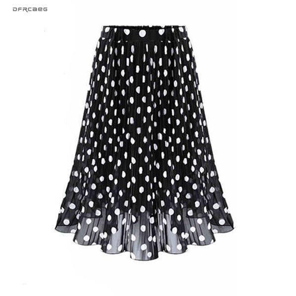 4xl 5xl plus size pleated chiffon skirt for woman 2021 summer elastic waist polka dot print beach skirts femme saia midi, Black
4xl 5xl plus size pleated chiffon skirt for woman 2021 summer elastic waist polka dot print beach skirts femme saia midi, Black