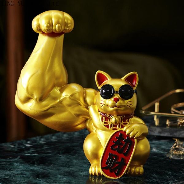 muscle arm lucky cat ornaments golden resin crafts living room cute animal small decoration gift creative modern home decorative objects & f
muscle arm lucky cat ornaments golden resin crafts living room cute animal small decoration gift creative modern home decorative objects & f