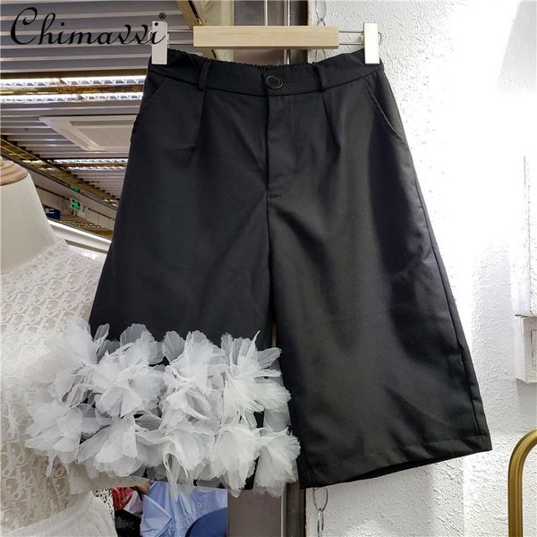 women's pants & capris all-match three-dimensional stitching flower wide-leg cropped 2021 summerr casual suit black shorts fashion, Black;white
women's pants & capris all-match three-dimensional stitching flower wide-leg cropped 2021 summerr casual suit black shorts fashion, Black;white