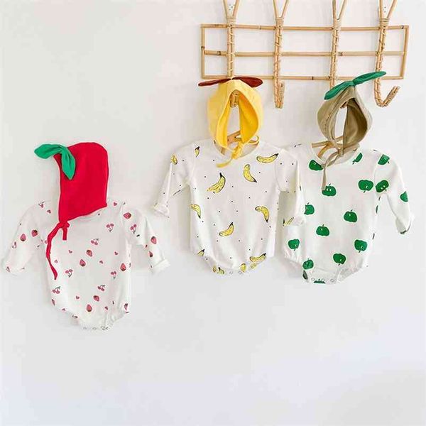 spring autumn toddler clothing baby girls fruits printing rompers + hat kids girl long sleeve 210521, Blue
spring autumn toddler clothing baby girls fruits printing rompers + hat kids girl long sleeve 210521, Blue