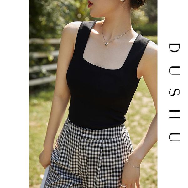 women's tanks & camis dushu plus size french square neck knitted vest 2021 summer white black slim fit simple casual top
women's tanks & camis dushu plus size french square neck knitted vest 2021 summer white black slim fit simple casual top