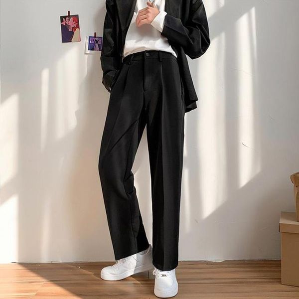 men's pants summer simple drop feeling small trousers korean fashion loose student straight tube wide leg casual suit, Black
men's pants summer simple drop feeling small trousers korean fashion loose student straight tube wide leg casual suit, Black