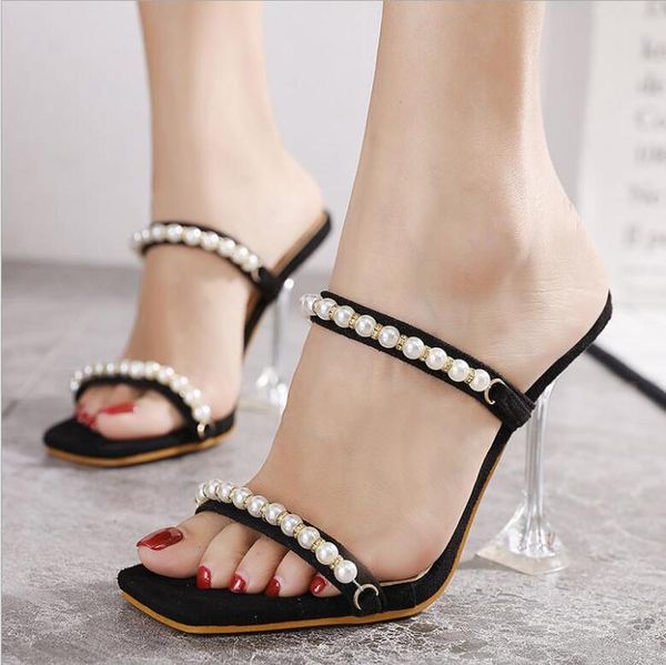sandals suede band square open toe slippers for women 2021 summer string bead crystal heel slides shoes sandal platform, Black
sandals suede band square open toe slippers for women 2021 summer string bead crystal heel slides shoes sandal platform, Black