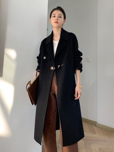 women's wool & blends hepburn windbreaker black double-sided cashmere coat women's medium long high-end 2021 spring and autumn
women's wool & blends hepburn windbreaker black double-sided cashmere coat women's medium long high-end 2021 spring and autumn