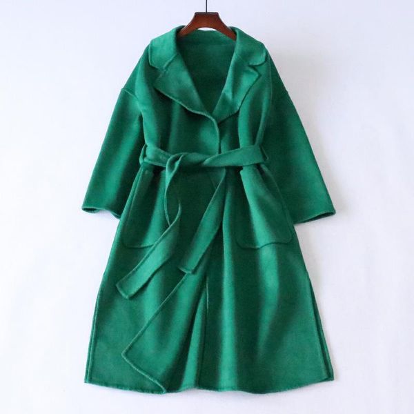women's wool & blends autumn and winter woman style long-sleeved woolen overcoat female loose thick coat ladies casual belt solid cloth, Black
women's wool & blends autumn and winter woman style long-sleeved woolen overcoat female loose thick coat ladies casual belt solid cloth, Black