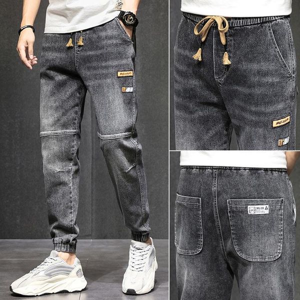men's pants spring and summer black blue overalls jeans street casual jogging denim loose harem plus size clothes for men
men's pants spring and summer black blue overalls jeans street casual jogging denim loose harem plus size clothes for men