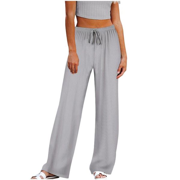 women's leggings sports pants casual solid straight elastic loose bandage trousers wide leg pantalon taille haute femme, Black
women's leggings sports pants casual solid straight elastic loose bandage trousers wide leg pantalon taille haute femme, Black