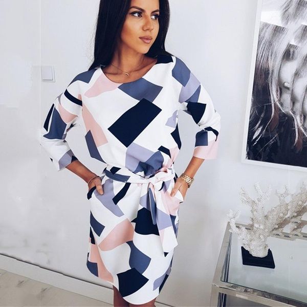 casual dresses 2021 geometric printed sashes pockets autumn dress woman three quarter sleeves o-neck fall loose straight mini, Black;gray
casual dresses 2021 geometric printed sashes pockets autumn dress woman three quarter sleeves o-neck fall loose straight mini, Black;gray