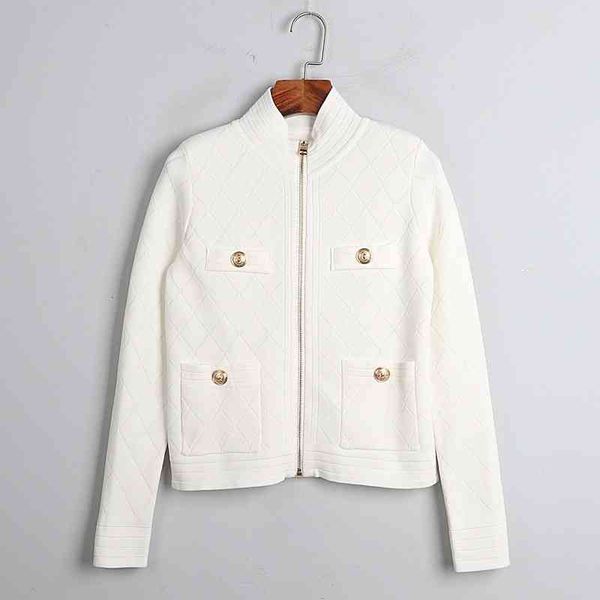 women's jackets long sleeve knitted zipper cardigan black and white sweater autumn winter short versatile st collar small coat likx, Black;brown
women's jackets long sleeve knitted zipper cardigan black and white sweater autumn winter short versatile st collar small coat likx, Black;brown
