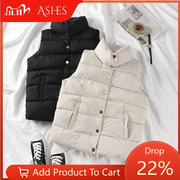 women's vests women fashion waistcoat solid sleeveless pockets buttons down vest warm coat female padded jackets 2021 autumn winter, Black;white
women's vests women fashion waistcoat solid sleeveless pockets buttons down vest warm coat female padded jackets 2021 autumn winter, Black;white